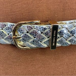 Gold Michael Kors weaved leather belt Medium